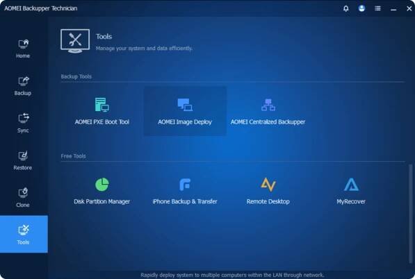 Zuverlässige Windows-Backup- und Disaster-Recovery-Lösungen für Unternehmen | AOMEI Backupper Technician 
