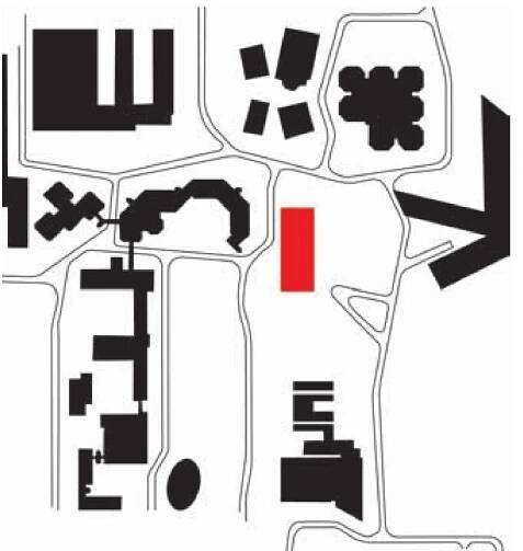 The original plan of the Bernoulliborg in the campus area. 