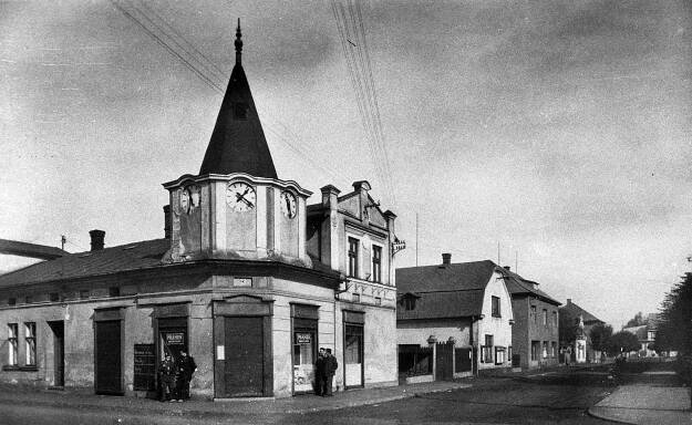 Vratimov, Frýdecká ulice; 40.–50. léta 20. století (sbírka Jiřího Fiedlera).