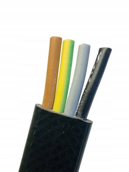Jeřábový kabel jeřábový pro výtah ploché lanko H07VVH6-F 4x1,5 750V 1m Délka kabelu 1 m