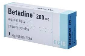 Betadine 200 mg 7 vaginálních čípků
