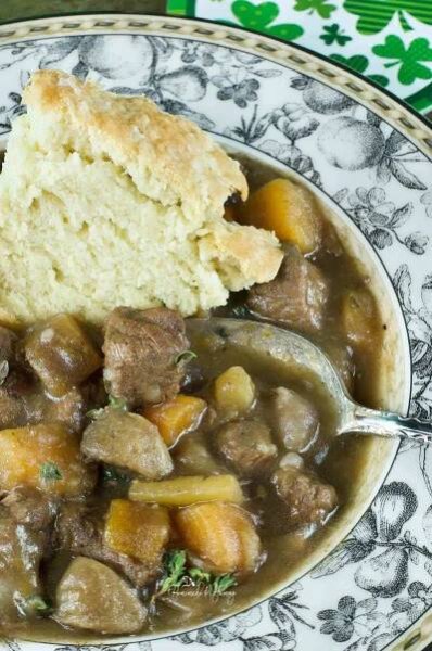 Irish stew made in the pressure cooker.