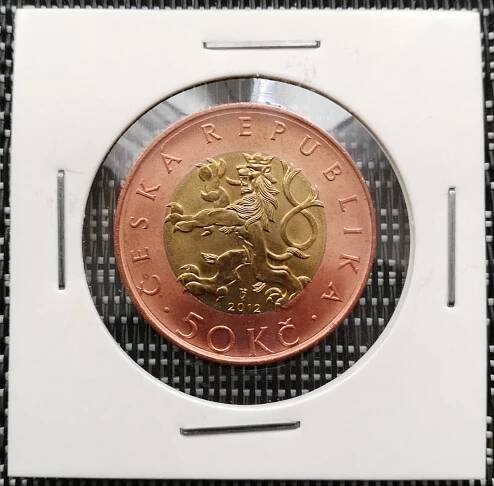 50 Kč 2012, RR, chyboražba - posunutý letopočet k okraji - Numismatika