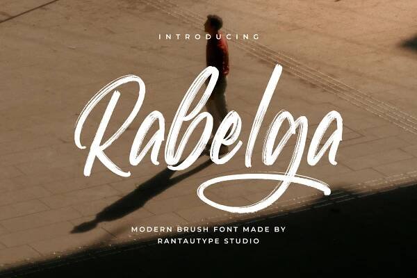 Rabelga Modern Brush Font - Rantau Studio