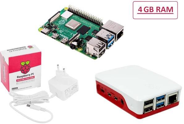 Raspberry Pi® Essentials Kit Raspberry Pi® 4 B 2 GB 4 x 1.5 GHz vč. napájecího zdroje, vč. pouzdra