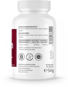 L-Lysin 500 mg, 90 kapslí - ZeinPharma - VitalAbo Česká republika 