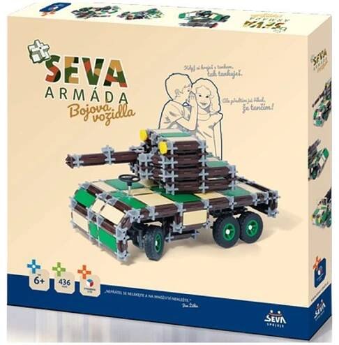 Stavebnice Seva Armáda Bojová vozidla 436 dílků