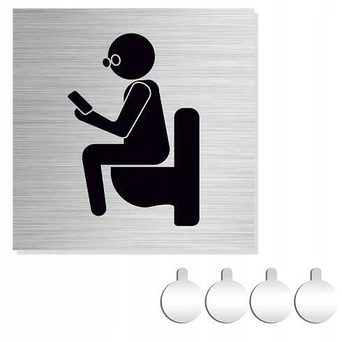 NEREZOVÁ cedulka na dveře/stěnu WC Piktogram 10x10 hliník