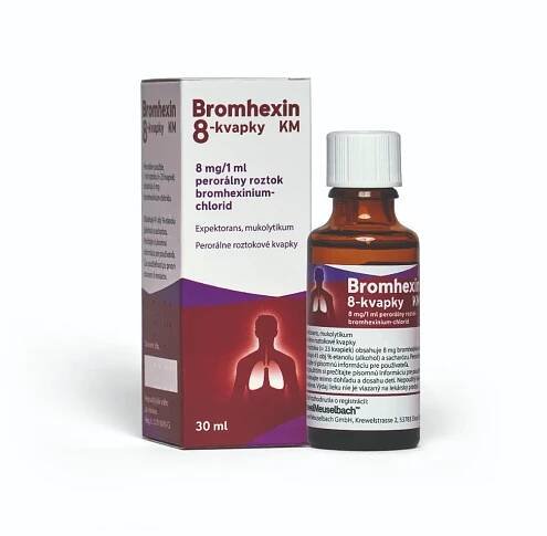 Bromhexin 8-KM kvapky 1×30 ml, liečivo