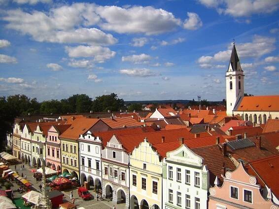 Masarykovo náměstí a dominanta města kostel sv.Jiljí