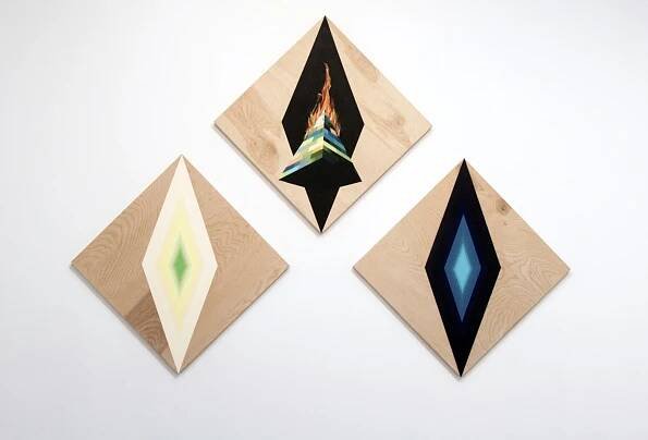 Obelisk on fire (Triptych)