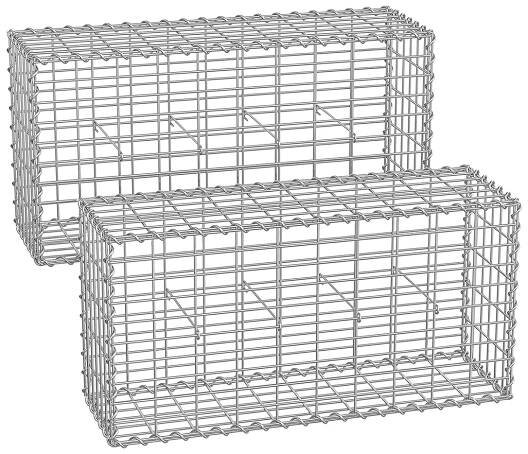 Gabionové koše 2ks 100 x 50 x 30 cm, GGB253V1 - Nej-koberce.cz