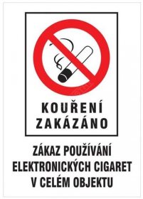 Magg 120184 kouření zakázáno - zákaz používání el. cigaret