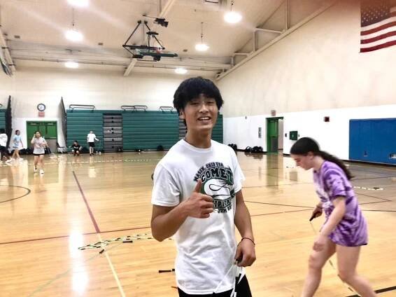 Here is a picture of Dylan Wang at a practice session leading up to the American Jump Rope Federation National Championship in Salt Lake City, Utah. During the 4-day competition a week later Dylan and his teammates from the Comet Skippers picked up 8 first place wins in categories like Double Dutch Pair Freestyle, Speed Sprint, and Single Rope Speed Relay and others.