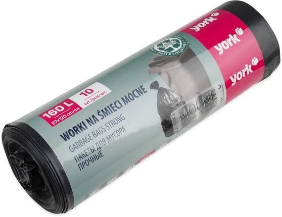 10x pytle na odpad York 160l, 87 x 120 cm, 30μm