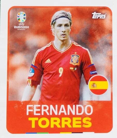 EURO 2024 TOPPS MATCH ATTAX samolepka LEG 1 FERNANDO TORRES ŠPANĚLSKO