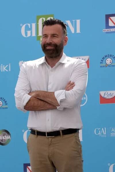 Giffoni Valle Piana, Itálie - 29. července 2021: Alessandro Zan na filmovém festivalu Giffoni 50 Plus - 29. července 2021 v Giffoni Valle Piana, Itálie. — Stock obrázek