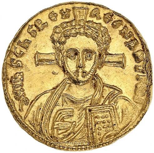 Solidus or Justinien II avers