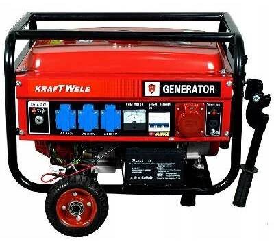 Přenosný třífázový generátor KrafTWele 5440 W benzín