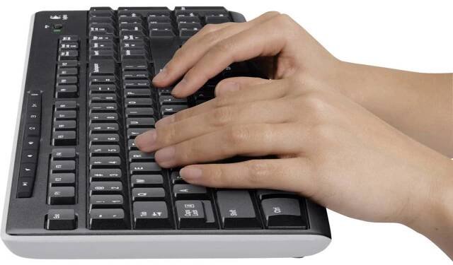 Logitech K270 Wireless Keyboard bezdrátový klávesnice německá, QWERTZ černá odolné proti stříkající vodě
