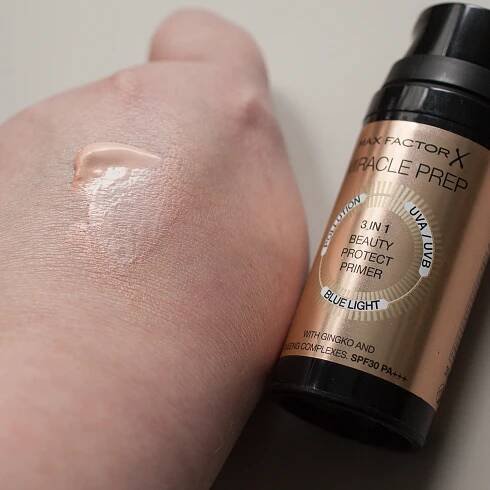 MAX FACTOR Miracle Prep 3 in 1 Beauty Protect Primer Textur Finish Glow Farbe