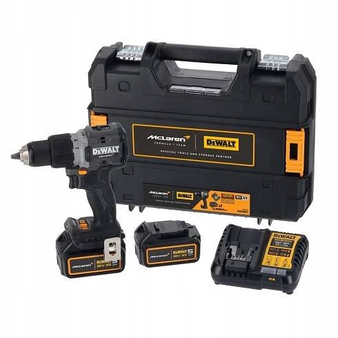 příklepová vrtačka-aku šroubovák 18V, 2x5Ah, DeWalt [DCD85MP2T-QW] MCLAREN