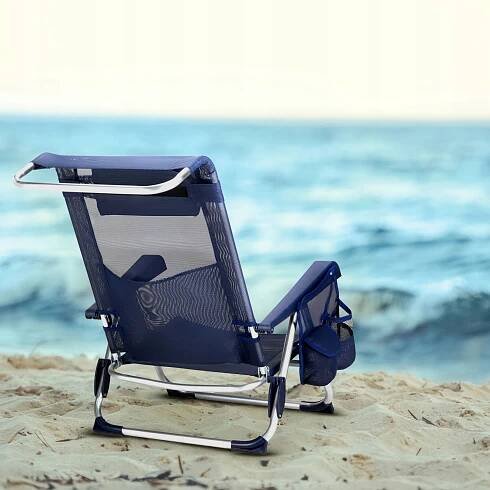 LEHÁTKO TURISTICKÁ PLÁŽOVÁ ŽIDLE SKLÁDACÍ SET 2V1 OUTTEC