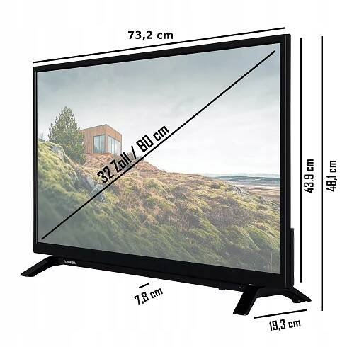 LED televize Toshiba 32WV2363DG 32" HD Ready černá Úhlopříčka obrazovky 80 cm