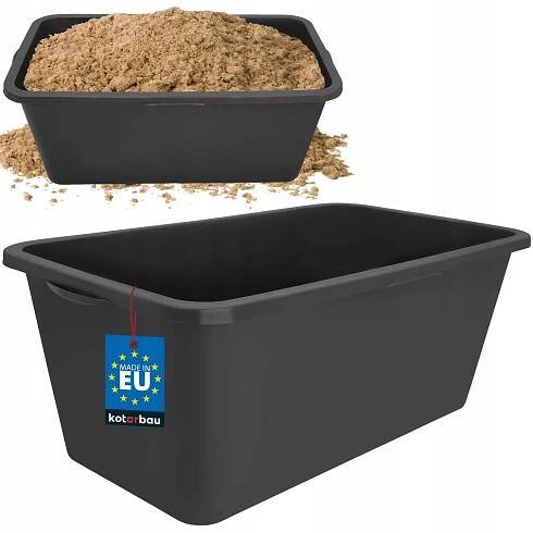 Obrázek produktu pro KOTARBAU® Kbelík na maltu Kbelík na maltu Stavební kbelík obdélníkový černý 60 l
