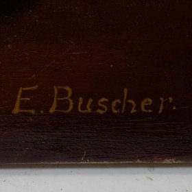 Kolem roku 1950 Stará olejomalba sign. E.Buscher Kytice květin (37190) - Umění