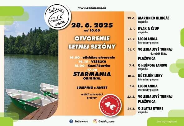 Žabia cesta - Otvorenie letnej sezóny 28.6.2025 | Iliašovce