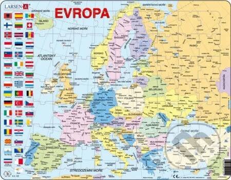 Puzzle MAXI - Mapa Evropy (na šířku)