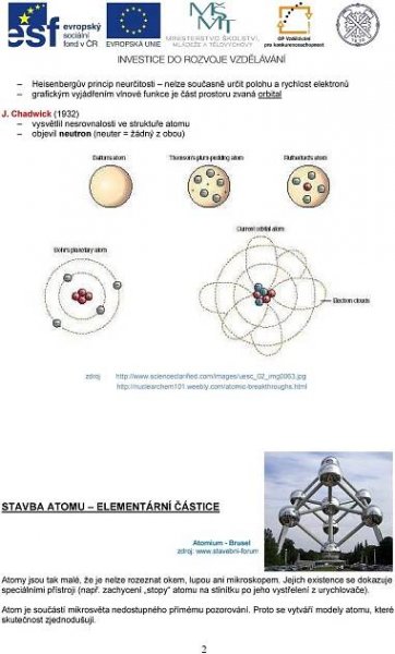 Atom Vyvoj Predstav O Slozeni A Strukture Atomu Pdf Free Download