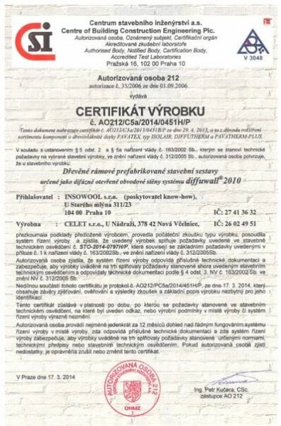 Certifikáty | Drevostavby Studnicka