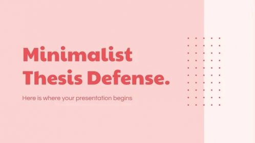 Minimalist Thesis Defense presentation template 