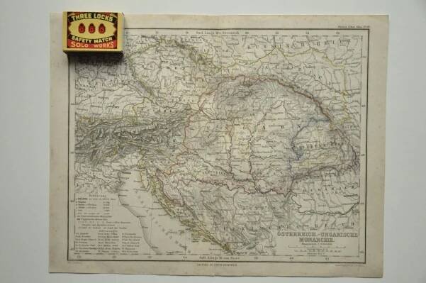RAKOUSKO-UHERSKO - MAPA - 1870