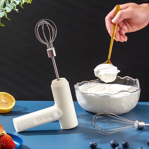 1 KS Bezdrátový elektrický mixér Přenosný 3-rychlostní šlehač vajec Mixér na pečení těsta na dortový krém Kuchyňské nářadí
