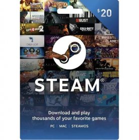 Steam Gift Card $20 Steam Wallet Free Shipping (Physical)
