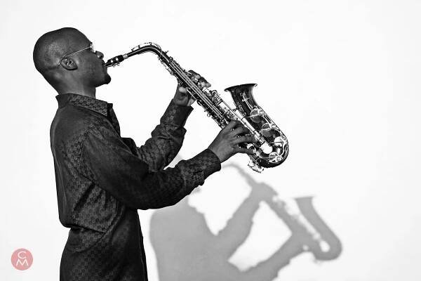 jazz saxophonist Jervon Laporte Turks & Caicos portrait photography Chris Mann