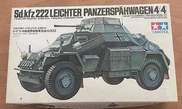 Tamiya 1:35 35051 Sd.kfz 222 LEICHTER PANZERSPÄHWAGEN 4x4 - Modely vojenských vozidel