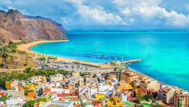 vesnice san andres a pláž las teresitas - tenerife - stock snímky, obrázky a fotky