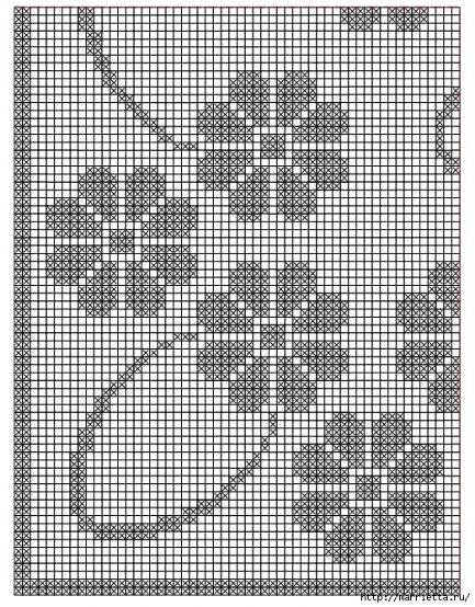 a cross stitch pattern with four leafed clovers on the front and back side
