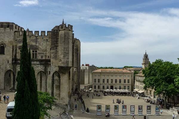 Papal Palace in Avignon, France.