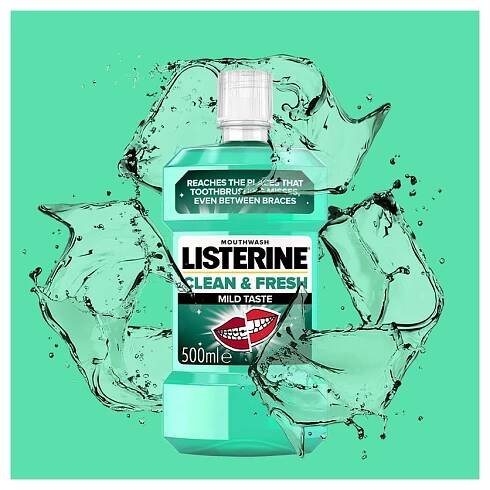 Listerine Clean & Fresh ústní voda proti zubnímu kazu