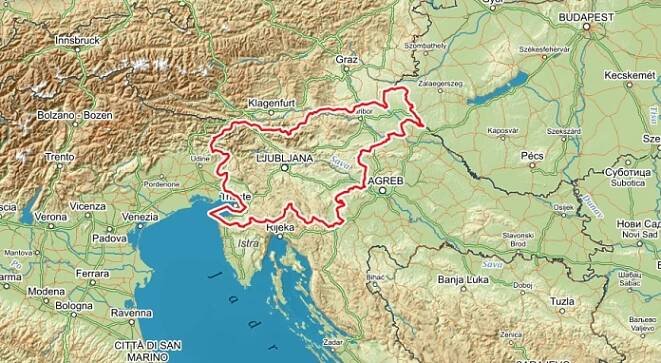 Slovinsko: Mapa