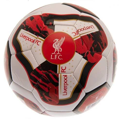 Fotbalový Míč Liverpool FC, Bílá a Červená, 26 panelů, Vel. 5 - Fotbalfans.cz
