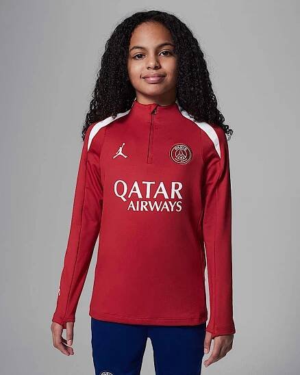 Fotbalové pleteninové tréninkové tričko Jordan Paris Saint-Germain Strike pro větší děti, čtvrté