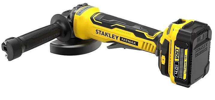 Aku úhlová bruska 125mm V20 18V 2x4,0Ah Stanley FatMax SFMCG700M2K : Naradi-dewalt.cz