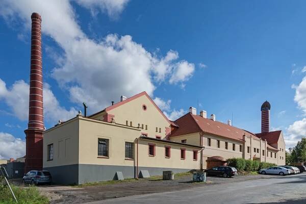 Pohled na pivovar od severozápadu, 2024