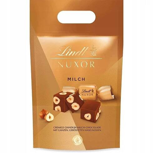 LINDT Nuxor Gianduja Milch Pralinky Mléčná Čokoláda 750 g